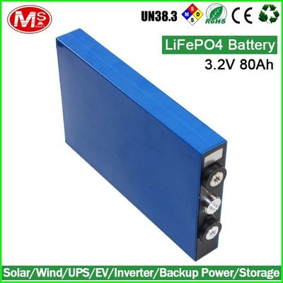 Cina Daya Tinggi 3.2V 80Ah LiFePO4 Baterai Sel Baterai Lithium Ion Prismatik pemasok
