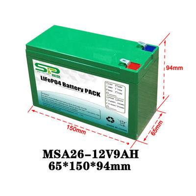 Cina Green 9Ah 12 Volt Lithium Battery Pack NCM / LiFePO4 Untuk Pemantauan Keamanan Pintar pemasok