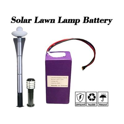 Cina 6.4V 10Ah Silinder Baterai Lithium Ion / Silinder Baterai Untuk Lampu Lawn Solar pemasok