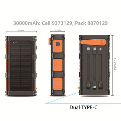 Portable Lithium Power Station Solar Systems Uninterruptible Power Supplies 10000mAh~30000mAh