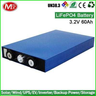 Cina LFP Lifepo4 Prismatic Battery / Prismatic Lifepo4 Ev Baterai 3.2V 60Ah pabrik