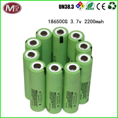 Cina Silinder Li Ion Baterai 3.7V 2200mah, 08600 Baterai Untuk Membersihkan Kendaraan 18650CG pabrik