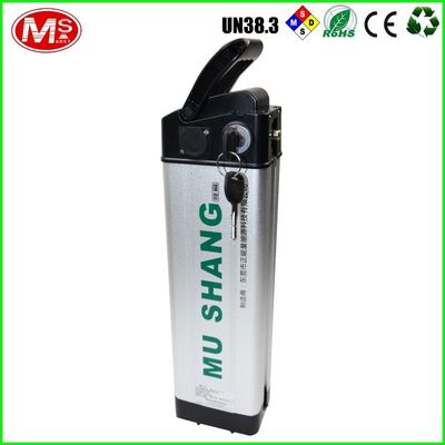 Cina Perak 48v 10ah Ebike Baterai, LiFePO4 Baterai Isi Ulang Untuk Sepeda Listrik Distributor